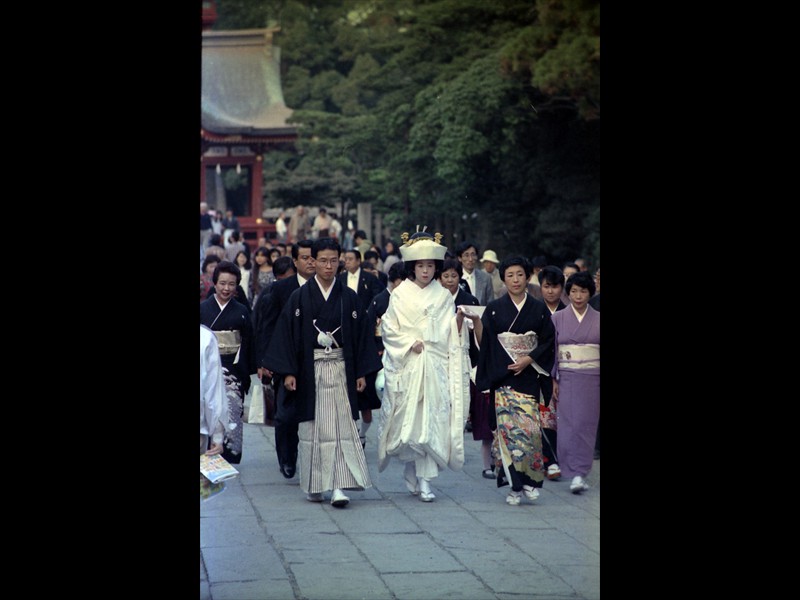 Kamakura matrimonio in abiti tradizionali