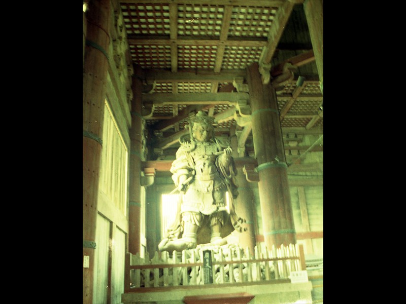 All'ingresso del tempio si è accolti dalle due statue dei guardiani Il Nio Agyo