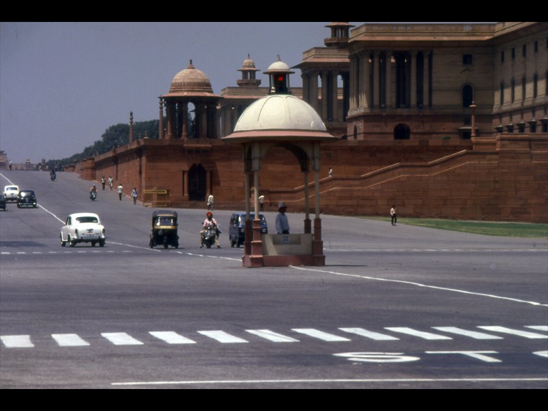 Inizio del Raj Path, viale che sale verso la collina di Raisina